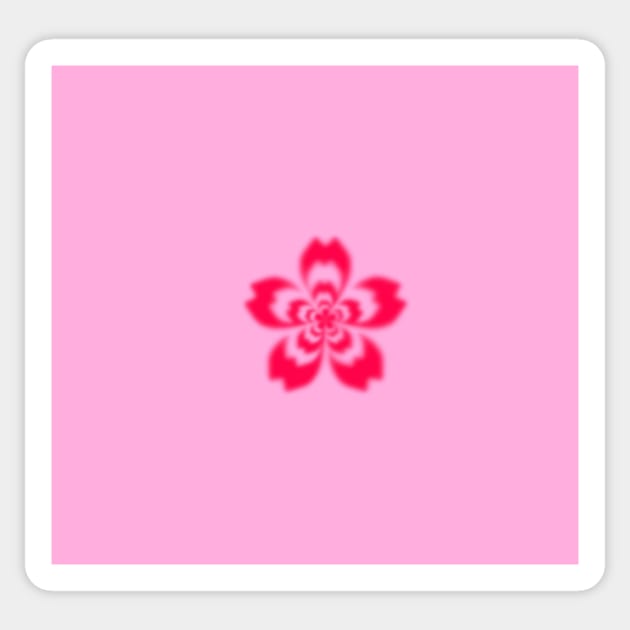 pink hibiscus aura print Sticker by saraholiveira06